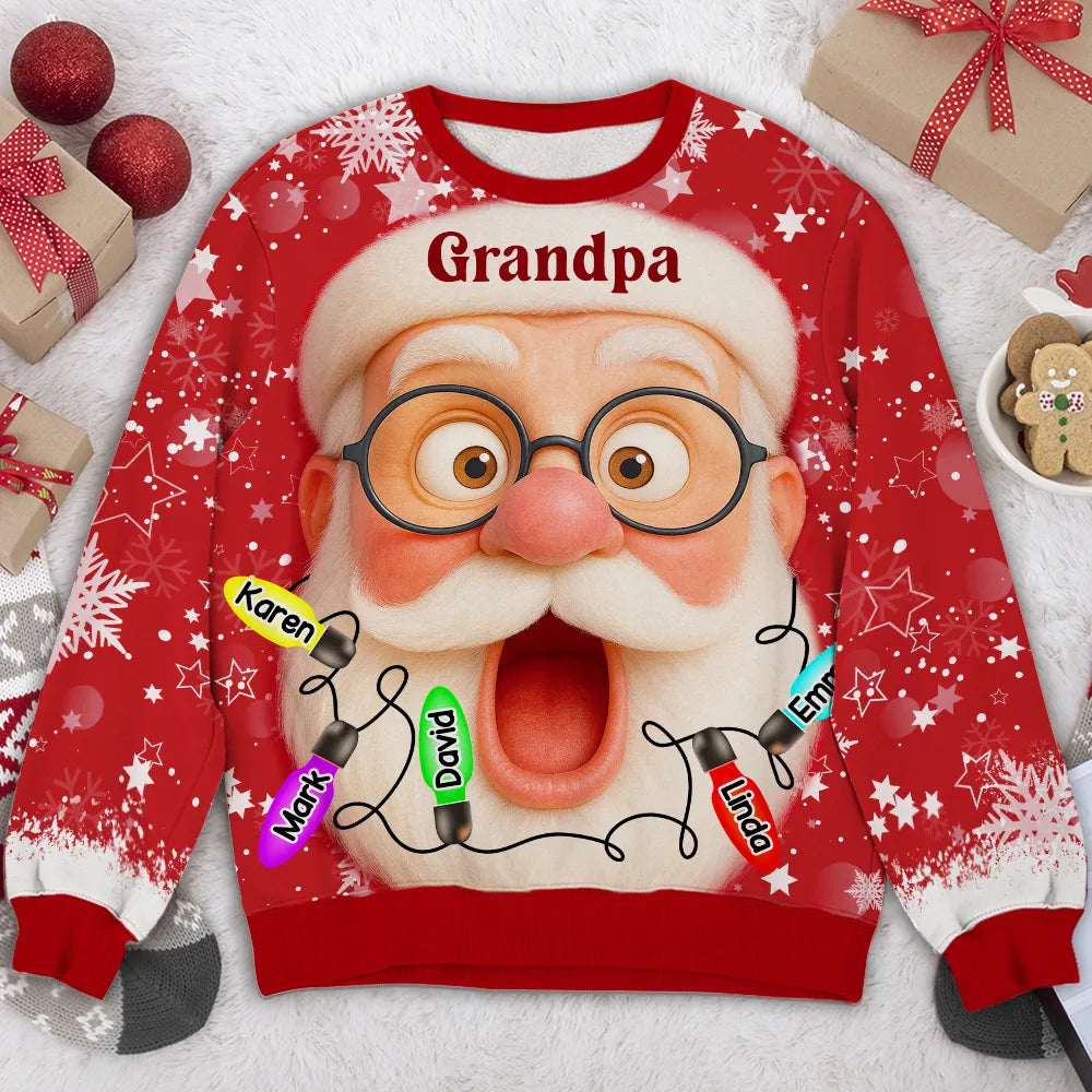 Personalized Grandpa Christmas Sweatshirt for Family - Festive Holiday Gift Cloth MagicInPrints