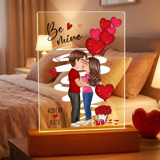 Custom Romantic Acrylic Night Light for Couples - Valentine's Day Gift Plaque MagicInPrints