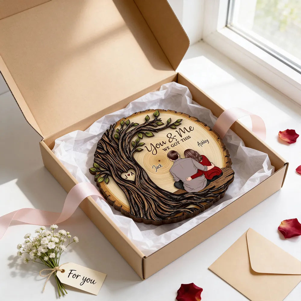 Personalized Wooden Couple Plaque for Anniversary or Wedding - Romantic Gift Plaque MagicInPrints