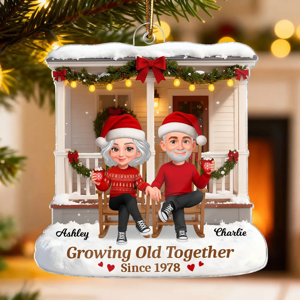 Personalized Couple Christmas Ornament - Growing Old Together Since 1988 Ornament MagicInPrints