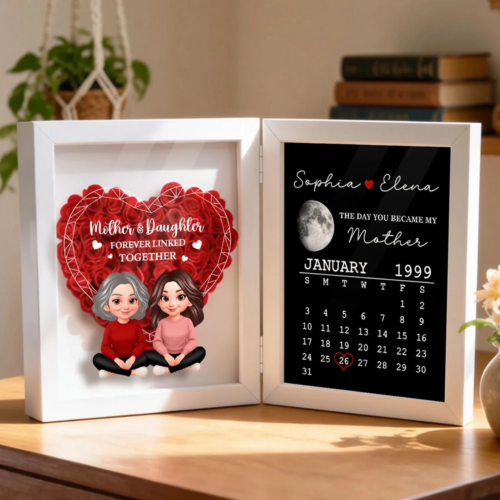 Personalized Mother-Daughter Keepsake Frame - Sentimental Gift for Mother's Day Plaque MagicInPrints