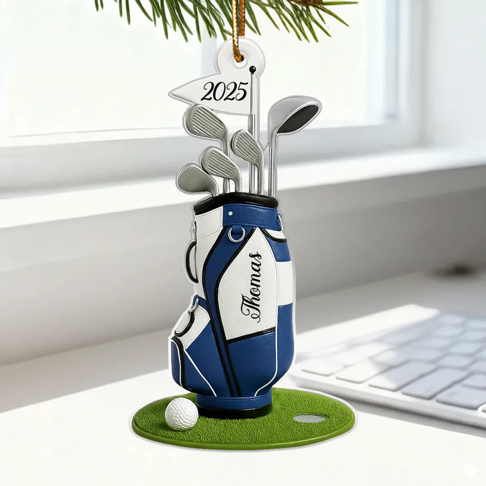 Personalized Golf Bag Christmas Ornament for Golf Lovers - Holiday Keepsake 2026 Ornament MagicInPrints