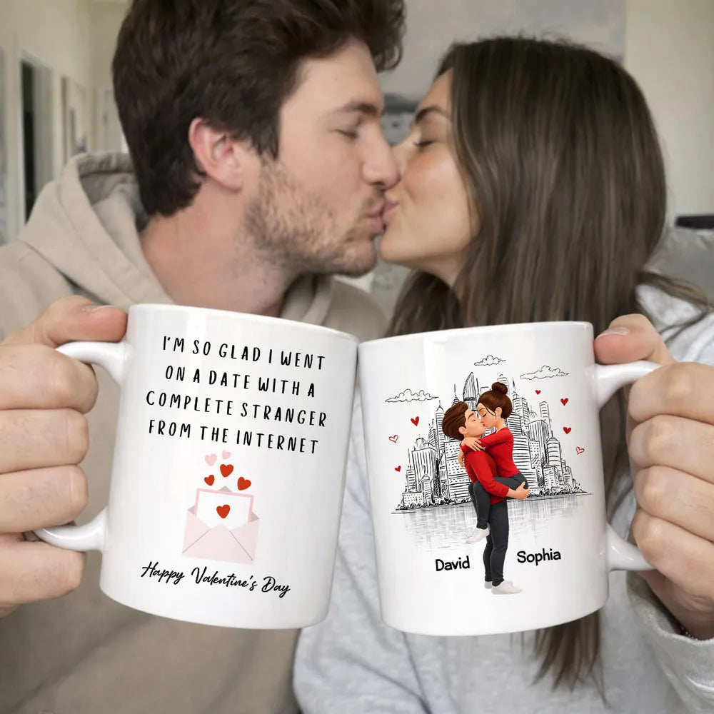 Personalized Couple Mug Set for Valentine's Day - Romantic Gift with Custom Names Cup MagicInPrints