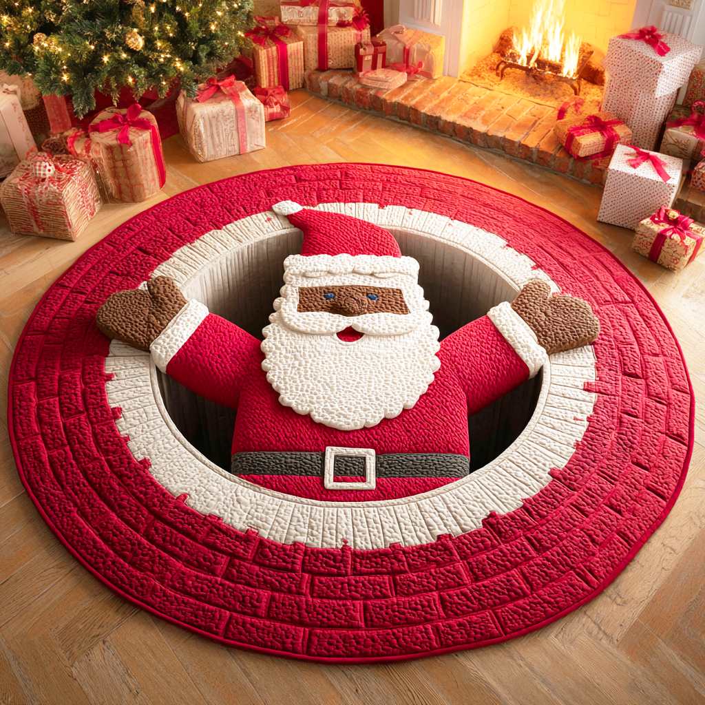 Bring Joy to Your Home – Personalized Quilted Round Mat – Gift for Friends and Family Quilted Round Mat MagicInPrints