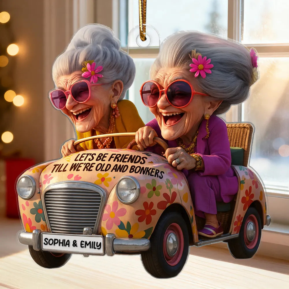 Personalized Funny Friends Ornament for Seniors - Christmas Gift Ornament MagicInPrints