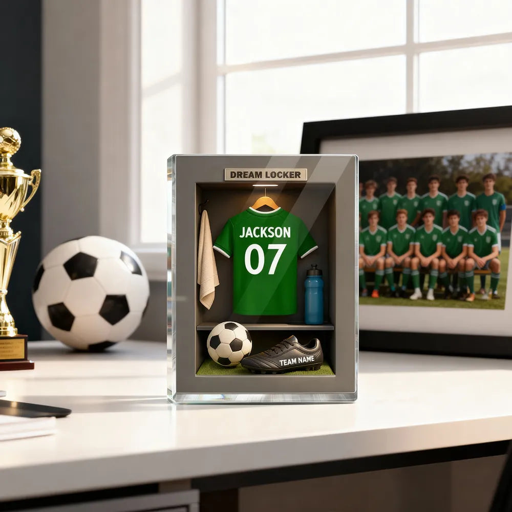 Personalized Soccer Locker Room Display for Kids - Custom Name and Team Plaque MagicInPrints