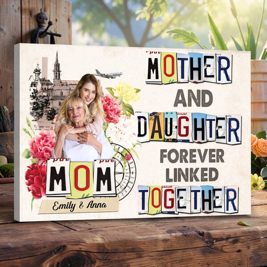 Custom Mother and Daughter Canvas Print - Sentimental Keepsake Gift Poster or Canvas MagicInPrints