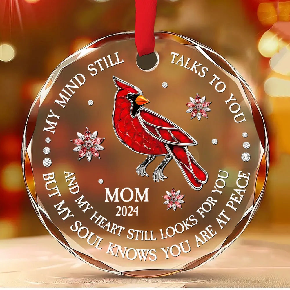 Personalized Memorial Ornament for Parents - Crystal Butterfly Design Ornament MagicInPrints