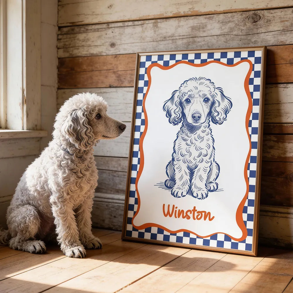 Custom Dog Portrait Art Print for Pet Lovers - Personalized Home Decor Poster or Canvas MagicInPrints