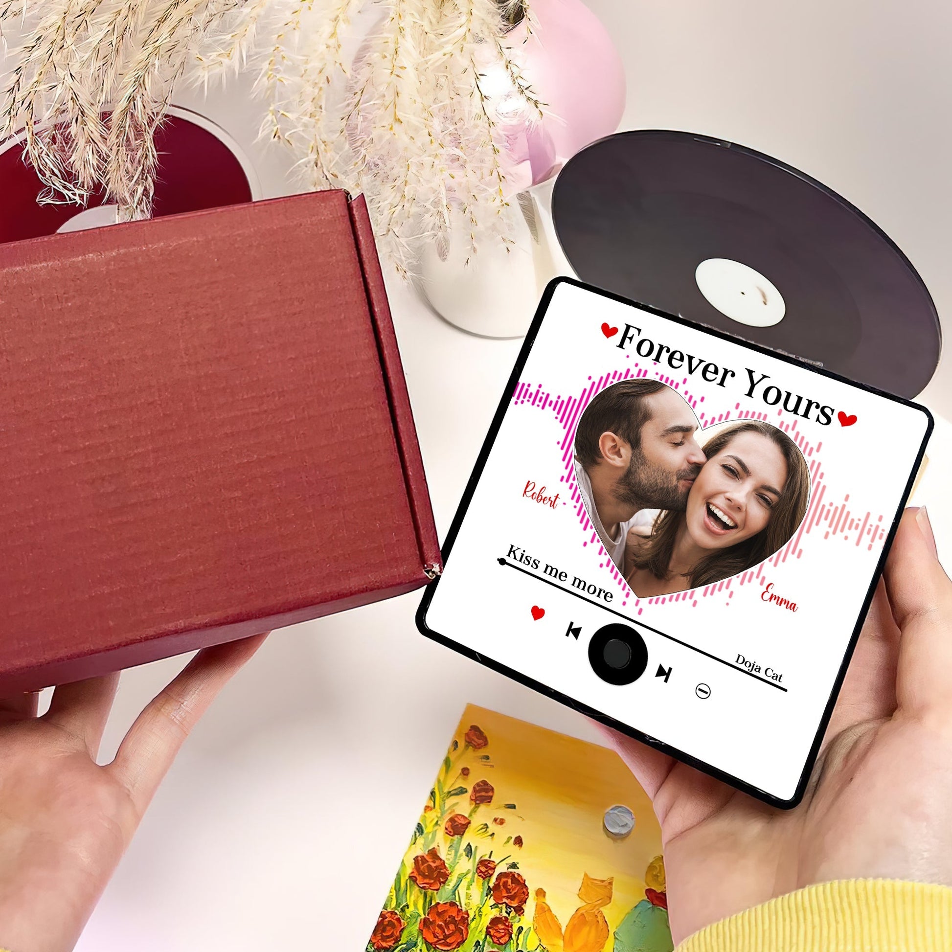 Custom Music & Photo Fridge Magnet Gift for Couples - Unique Valentine's Day Gifts for Every Occasion Fridge Magnet PopCulturePrints