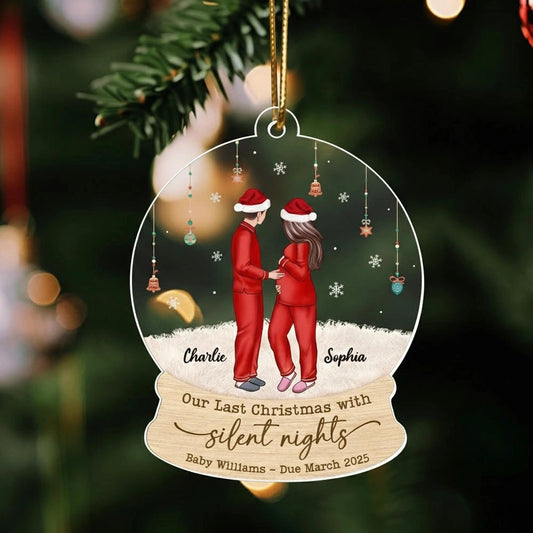 Personalized Pregnancy Christmas Ornament for Couples - Last Christmas Before Baby Ornament MagicInPrints