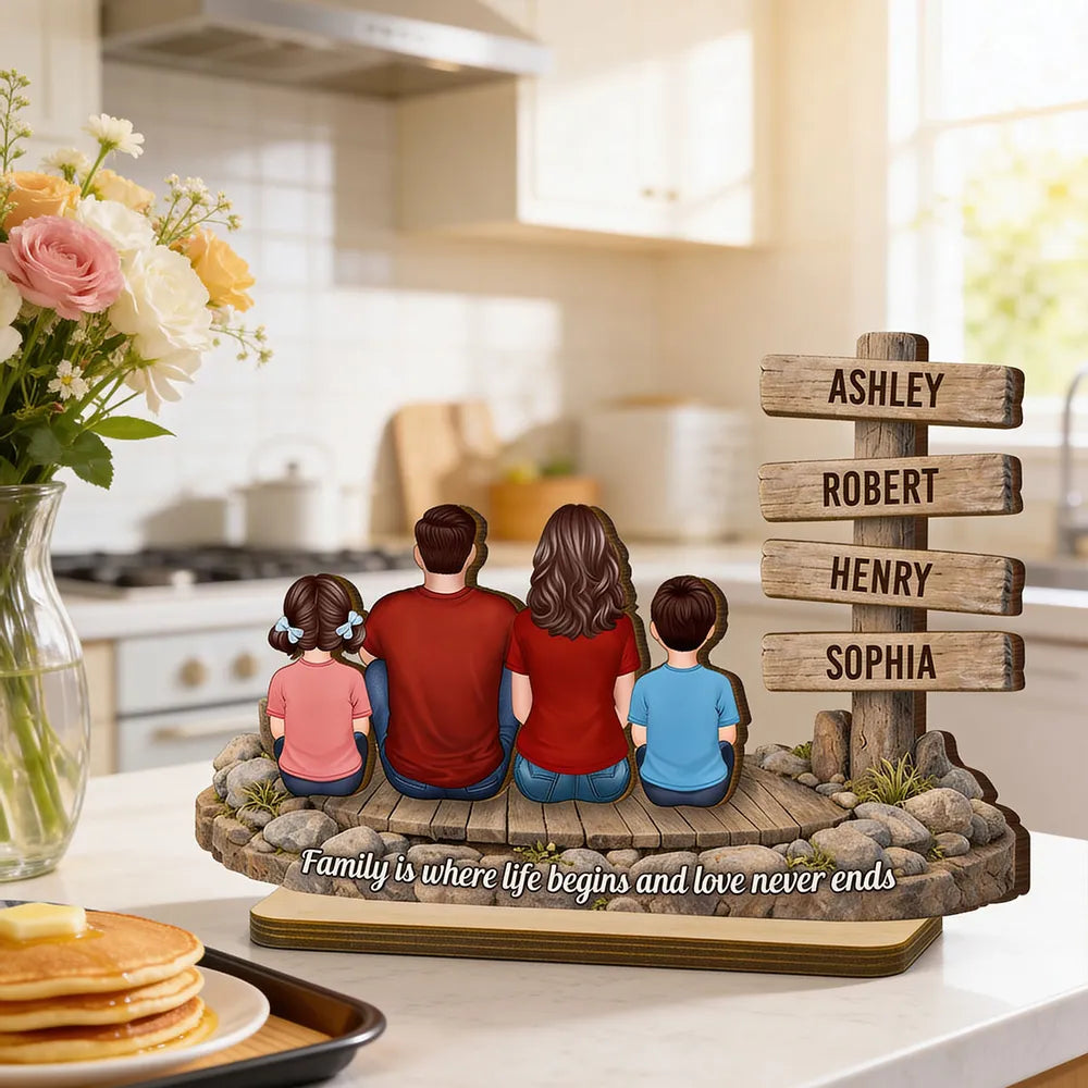 Personalized Family Wooden Sign Decor for Home - Sentimental Gift Plaque MagicInPrints