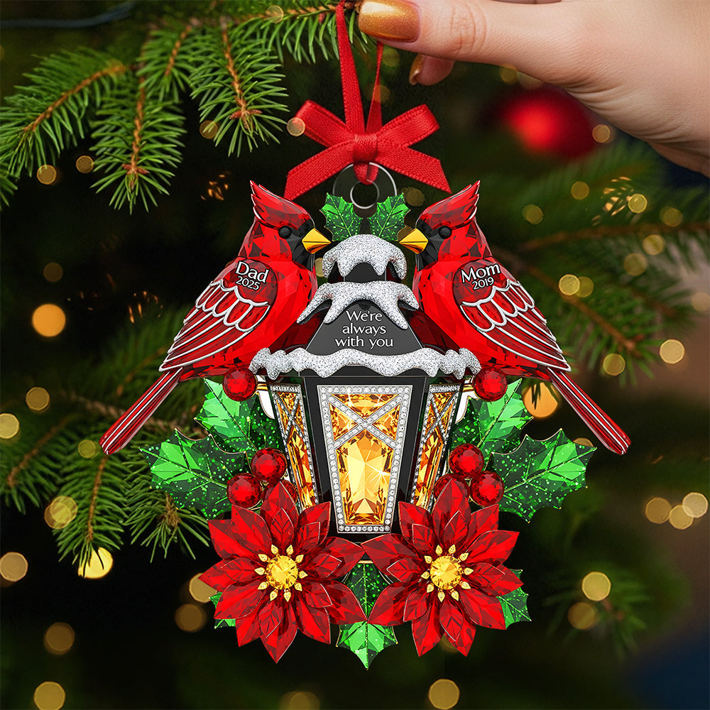 Memorial Cardinal Ornament - Personalized Gifts For Loved Ones Ornament MagicInPrints