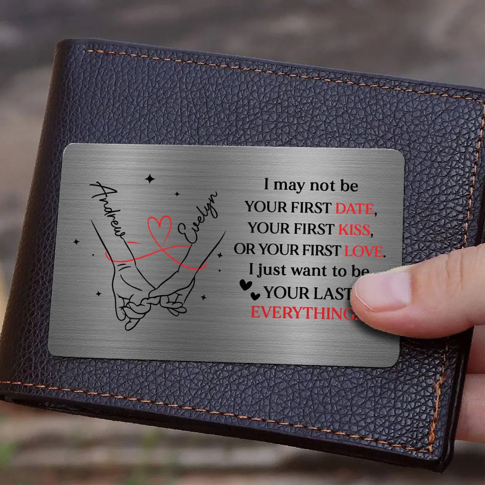 Personalized Metal Wallet Card for Couples - Sentimental Keepsake Gift Wallet Card MagicInPrints