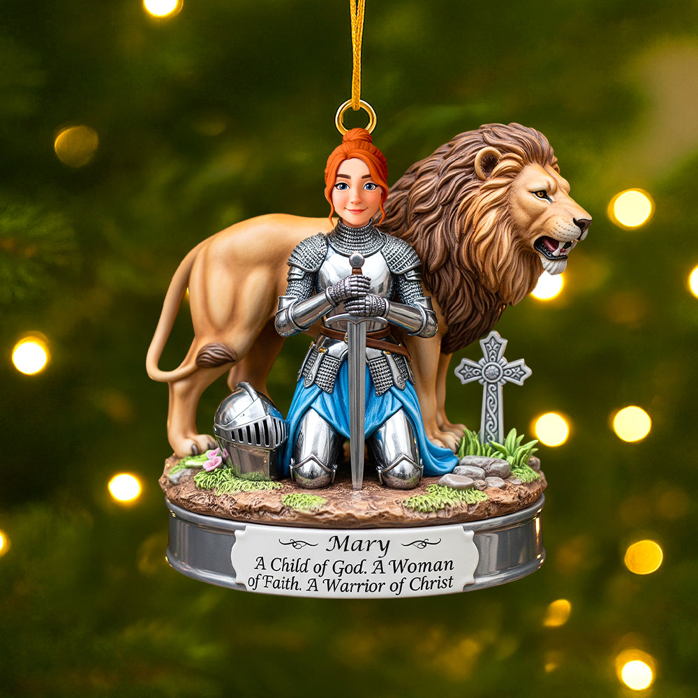 “A Warrior of Christ” - Personalized Acrylic Ornament for Faith-Filled Holiday Cheer Ornament MagicInPrints