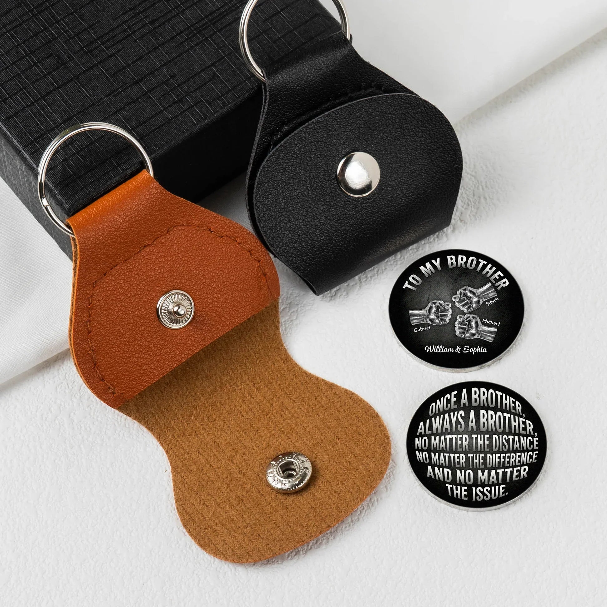 Personalized Brother Keychain Gift - Sentimental Keepsake for Brothers Keychain MagicInPrints