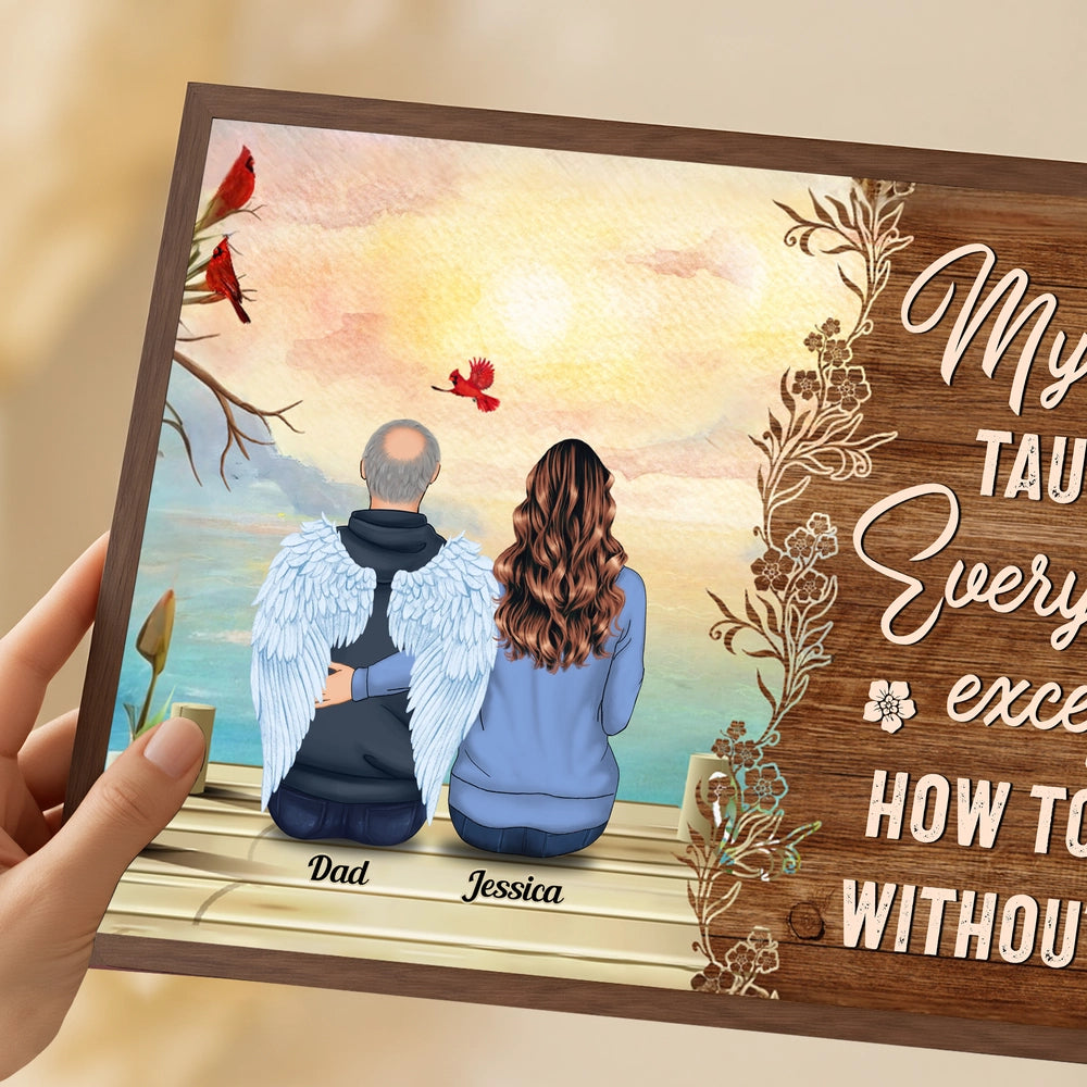 Personalized Memorial Canvas for Daughter - Angel Dad Tribute Poster or Canvas MagicInPrints