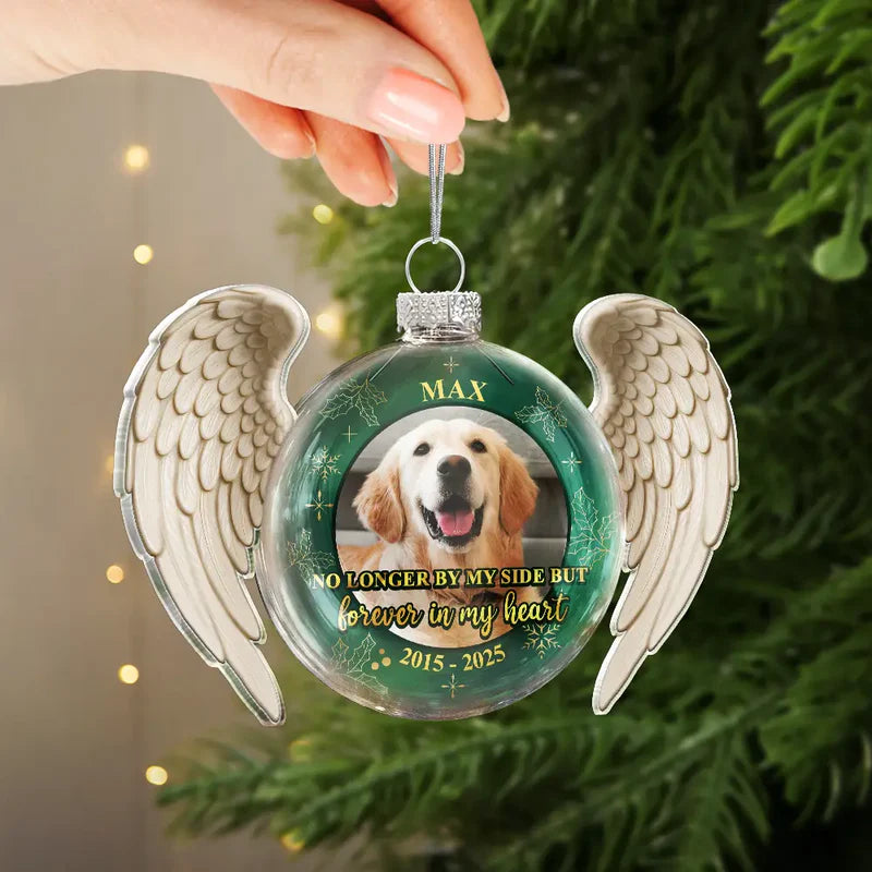 Personalized Pet Memorial Ornament with Angel Wings - Cherished Pet Remembrance Ornament MagicInPrints