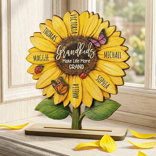 Personalized Sunflower Plaque for Grandparents with Names - Sentimental Gift for Family Plaque MagicInPrints