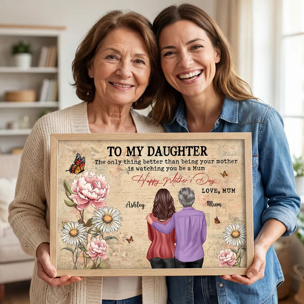 Personalized Canvas Print for Daughter and Mum - Mother's Day Gift Poster or Canvas MagicInPrints