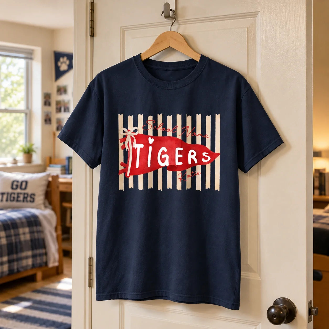 Personalized Classic Tee Custom School Name Gift for Students