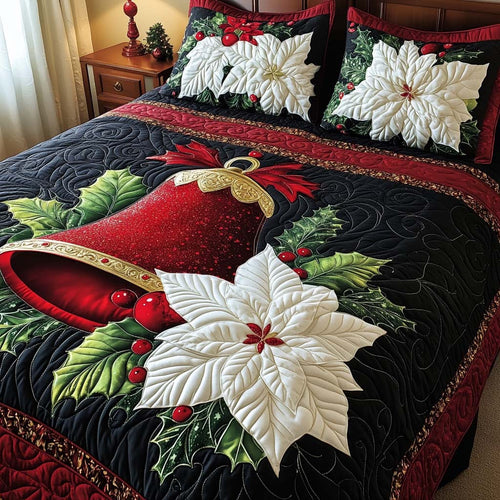 Celebrate the Season with a Warm Hug – Personalized Quilted Bedding Set – Gift for Loved Ones Quilted Bedding Set V2 MagicInPrints