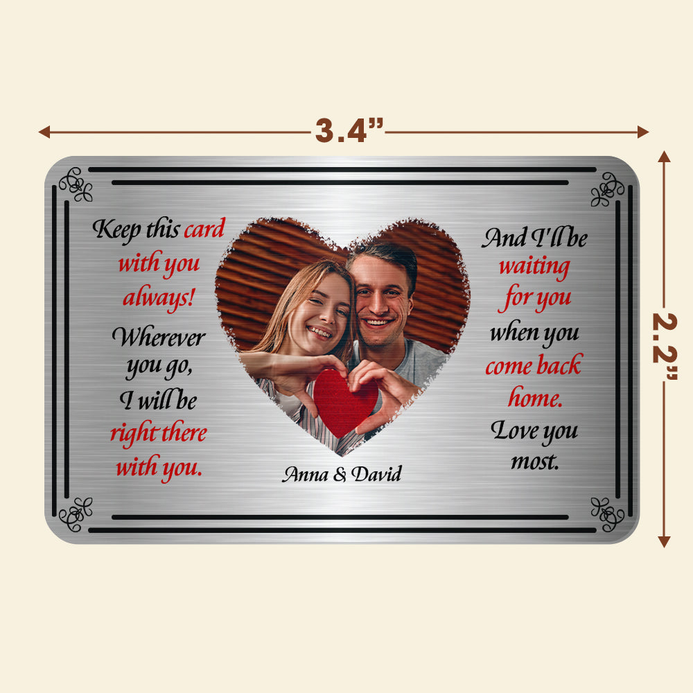 Custom Photo Wallet Card for Couples | Meaningful Personalized Valentine's Day Gifts Wallet Card PopCulturePrints
