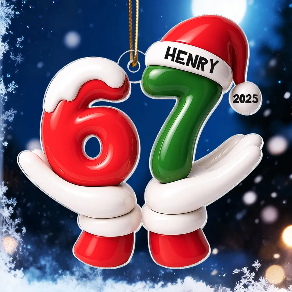 Personalized Christmas Ornament for Family - Festive Holiday Decor 2025 Ornament MagicInPrints