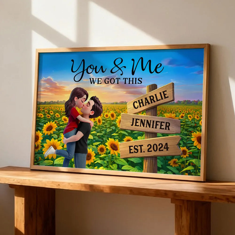 Personalized Couple Canvas Print for Romantic Partners - Anniversary Gift Poster or Canvas MagicInPrints