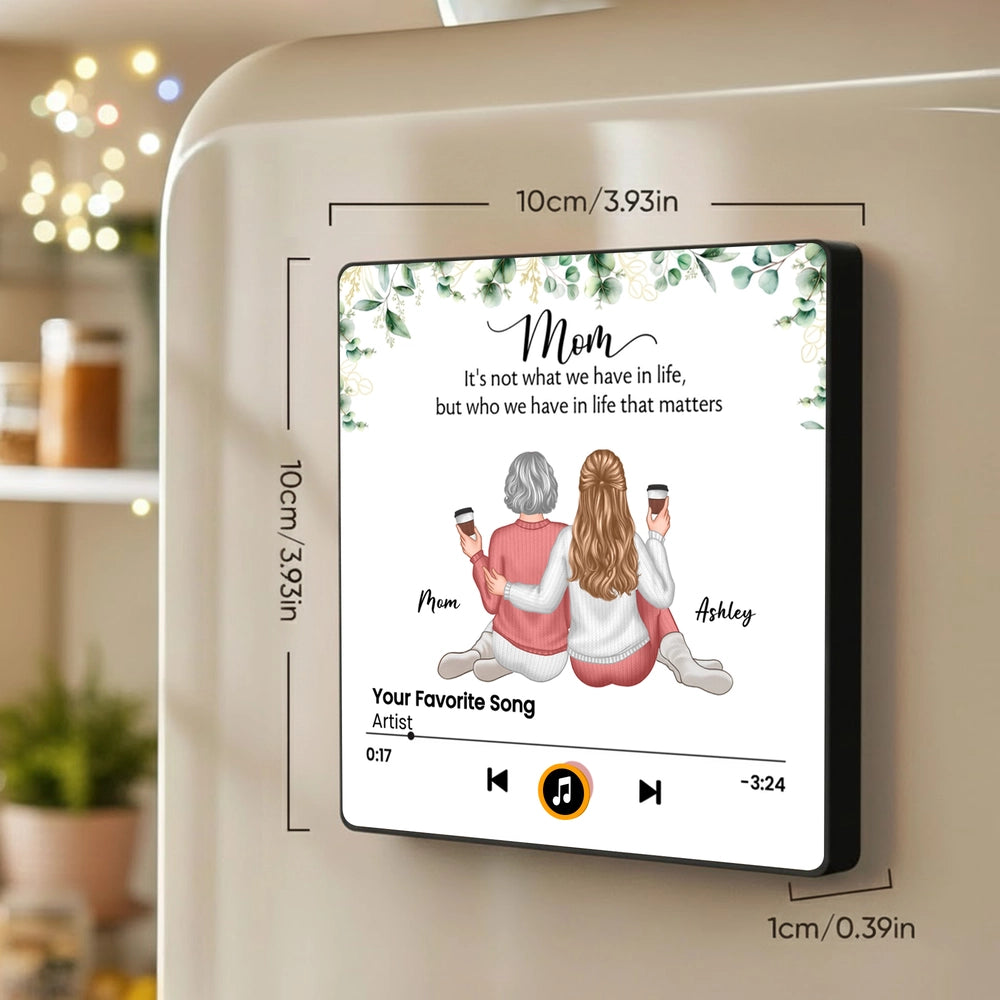 Personalized Music Plaque for Mom and Daughter - Sentimental Gift for Mother's Day Fridge Magnet MagicInPrints