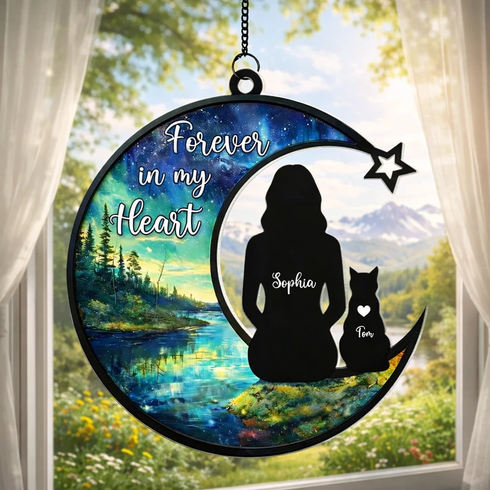 Personalized Memorial Ornament for Pet Lovers - Forever in My Heart Design Ornament MagicInPrints