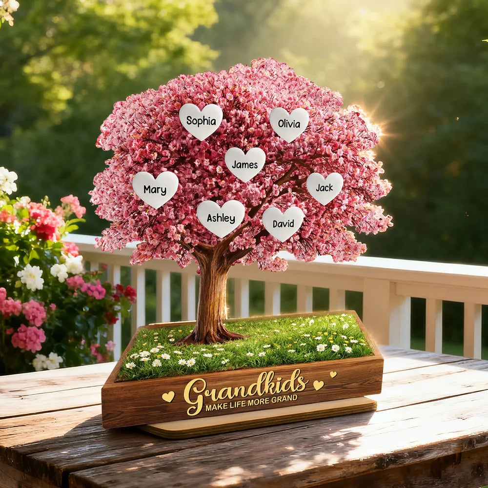 Personalized Family Tree Sculpture for Grandparents - Heartfelt Gift Plaque MagicInPrints