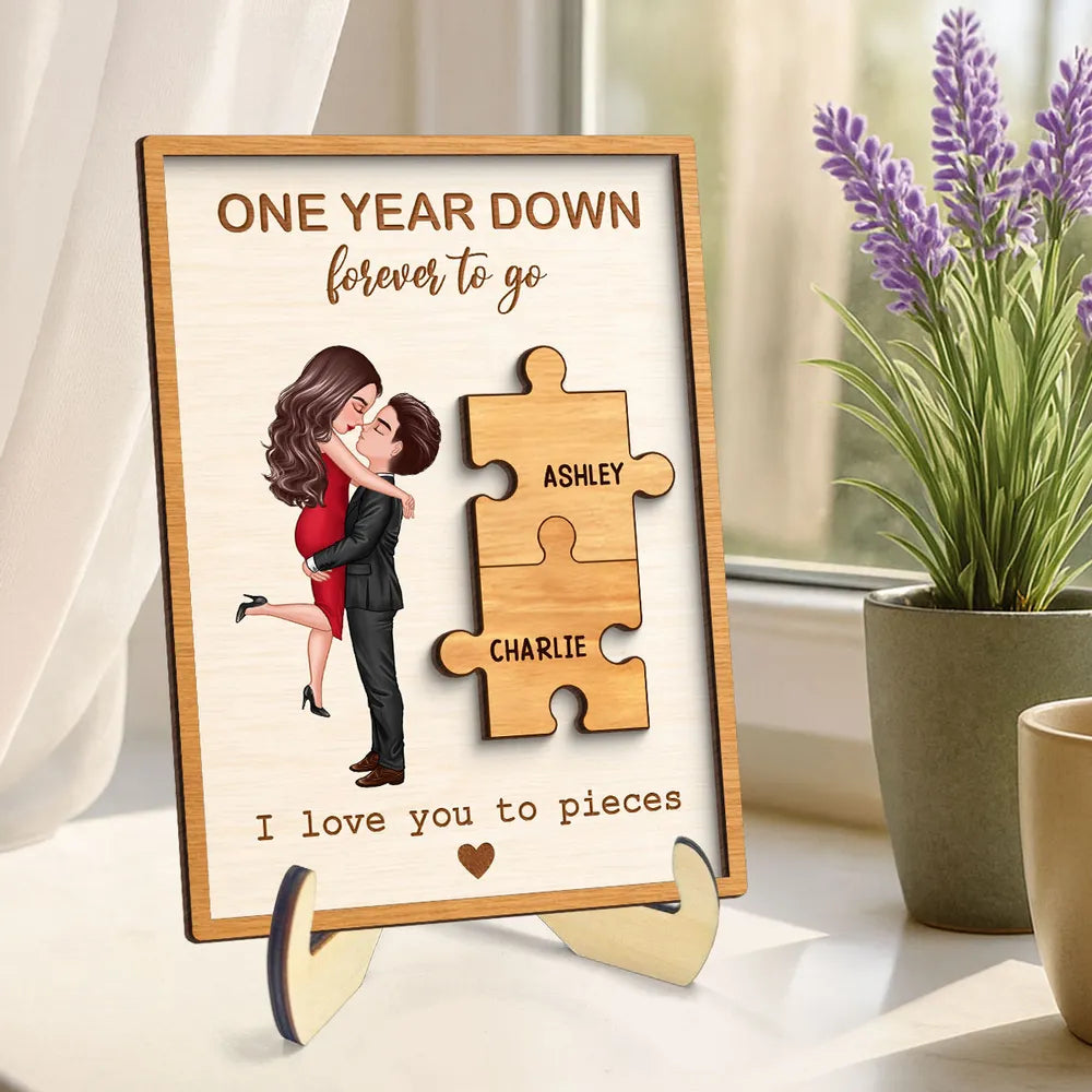 Personalized Anniversary Puzzle Art for Couples - Romantic Gift Plaque MagicInPrints