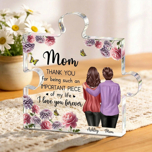Personalized Acrylic Puzzle Piece for Mom - Sentimental Gift for Mother's Day Plaque MagicInPrints