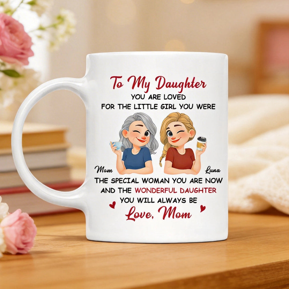 Personalized Coffee Mug for Daughter - Heartfelt Message from Mom Cup MagicInPrints