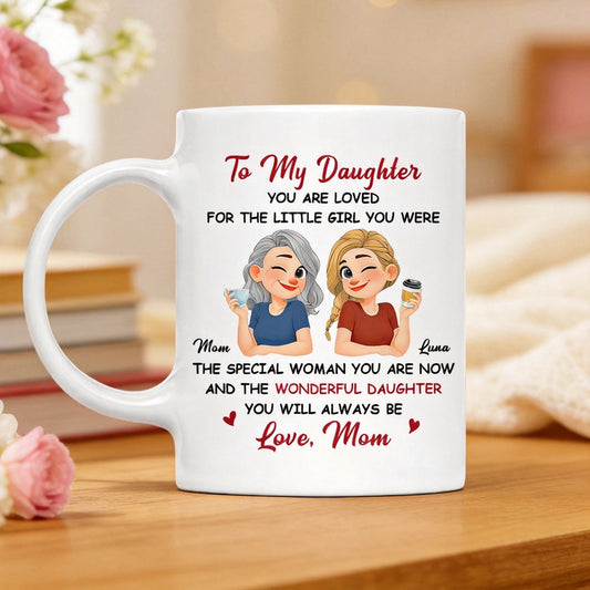 Personalized Coffee Mug for Daughter - Heartfelt Message from Mom Cup MagicInPrints