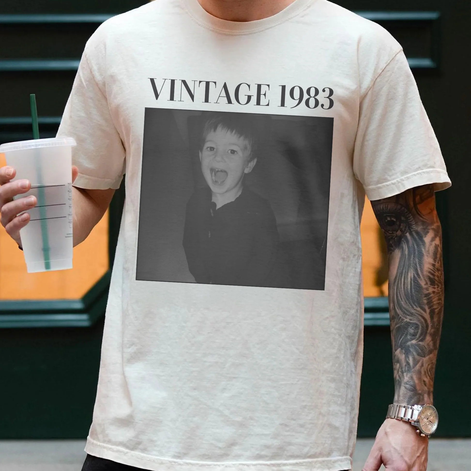 Custom Vintage 1991 T-Shirt for Adults - Retro Photo Design Cloth MagicInPrints