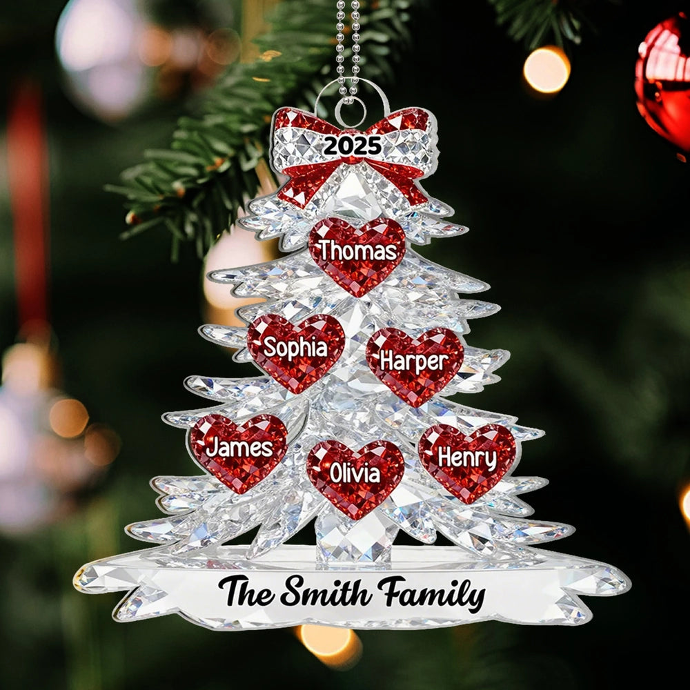 Personalized Family Christmas Tree Ornament with Names - Holiday Decoration Ornament MagicInPrints