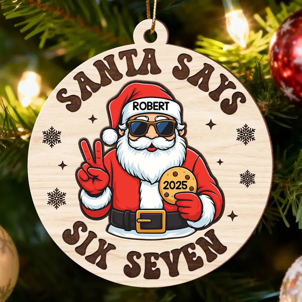 Personalized Santa Christmas Ornament for Kids - Fun Holiday Decor Ornament MagicInPrints