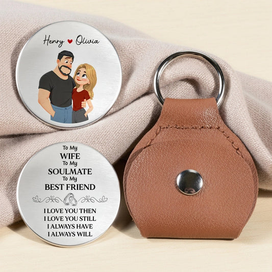 Personalized Engraved Keychain for Couples - Romantic Gift for Wife or Husband Keychain MagicInPrints