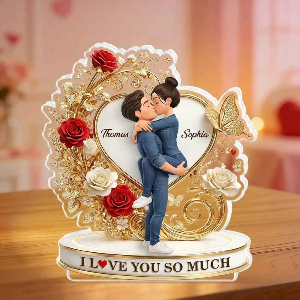 Personalized Couple Figurine Romantic Gift - Anniversary Keepsake Plaque MagicInPrints