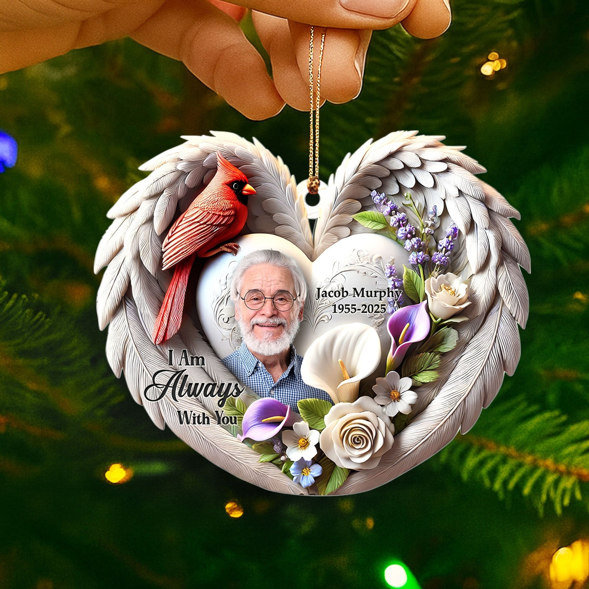 I Am Always With You - Custom Memorial Ornament - Personalized Photo Gift for Loved Ones Ornament PopCulturePrints