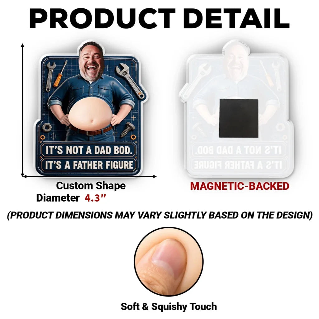 Personalized Dad Humor Acrylic Magnet Custom Workshop Gift