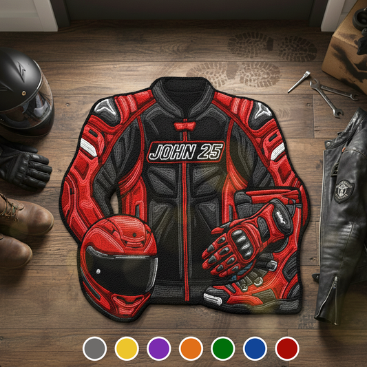 Biker Custom Shape Doormat - Personalized Gifts For Biker Christmas Doormat Doormat MagicInPrints