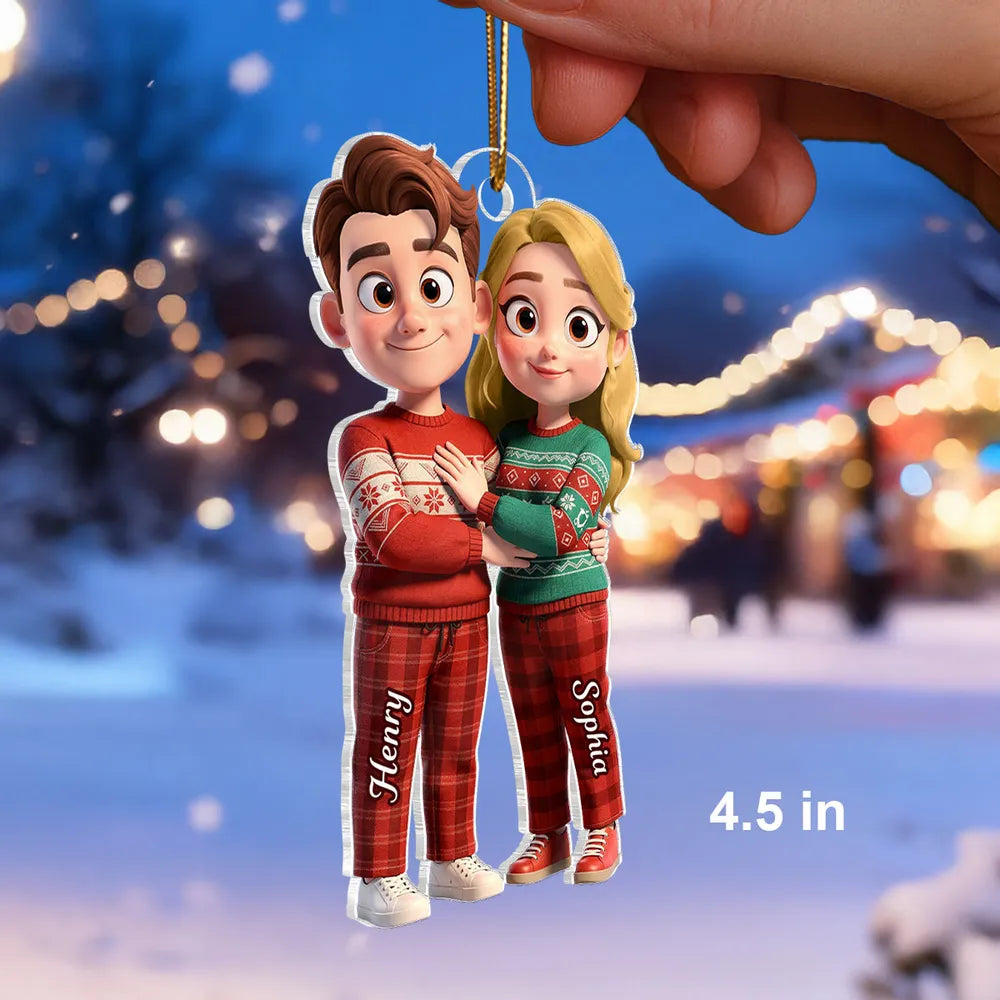 Personalized Couple Christmas Ornament - Custom Names Holiday Decoration Ornament MagicInPrints