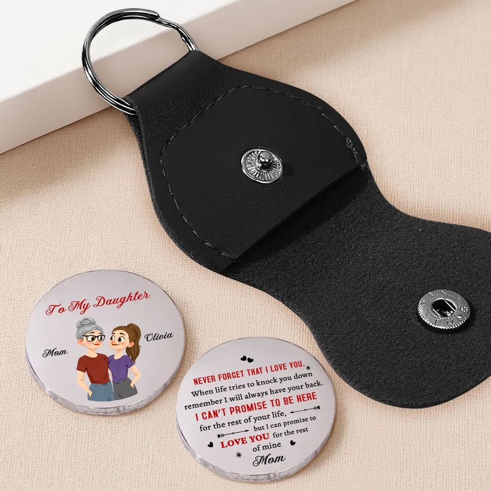 Personalized Keychain for Daughter - Heartfelt Message from Mom Keychain MagicInPrints