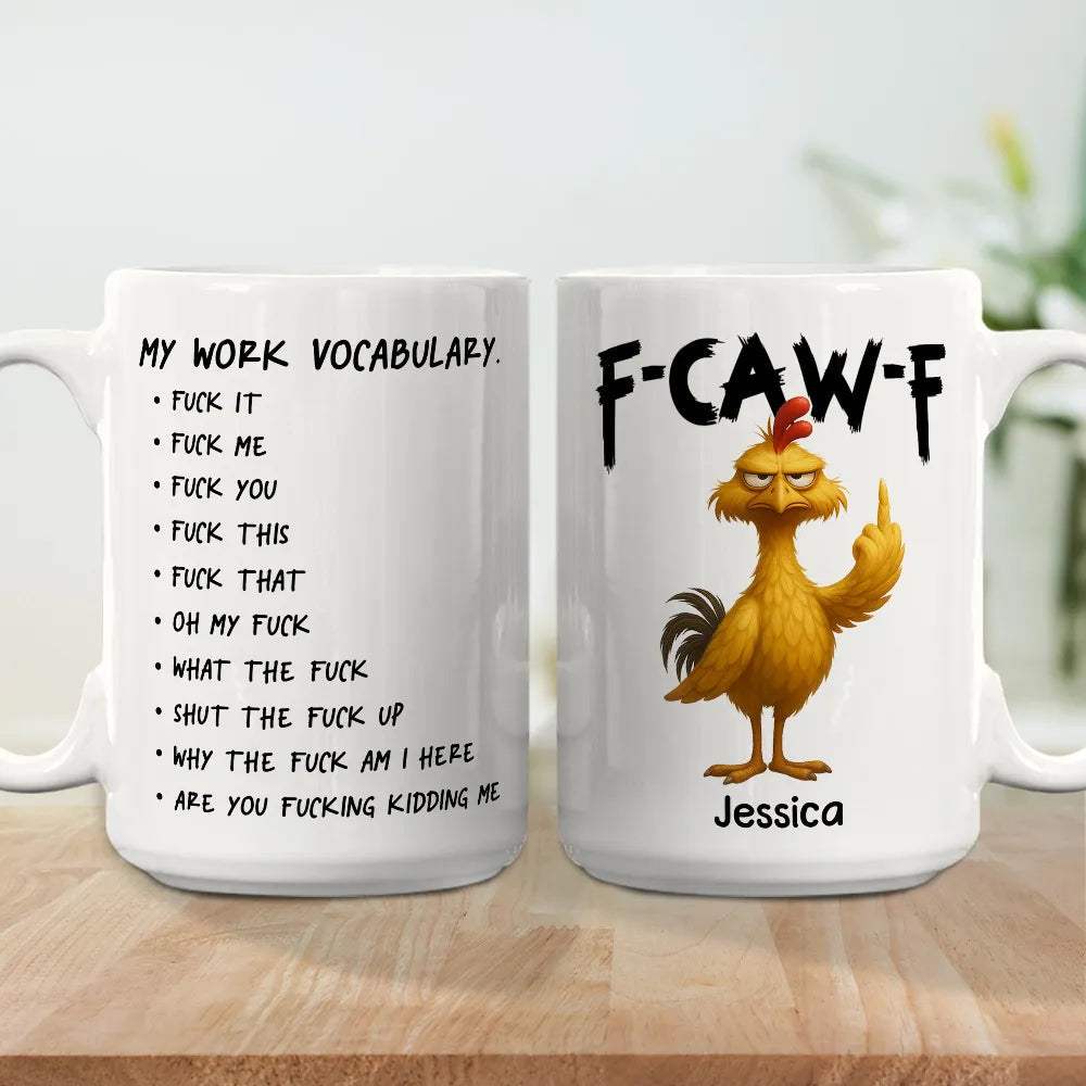 Personalized Funny Chicken Mug for Adults - Work Humor Gift Cup MagicInPrints