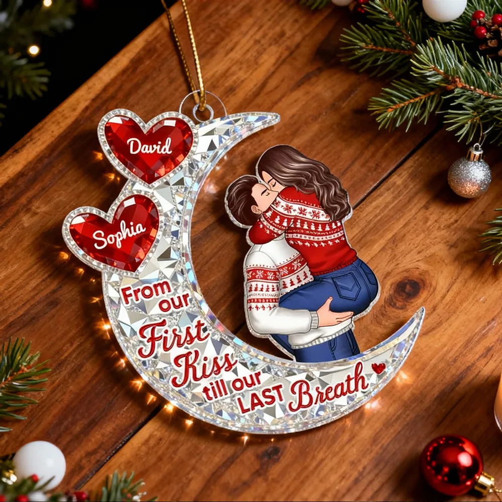 Personalized Couples Christmas Ornament - Romantic Gift for Holidays Ornament MagicInPrints