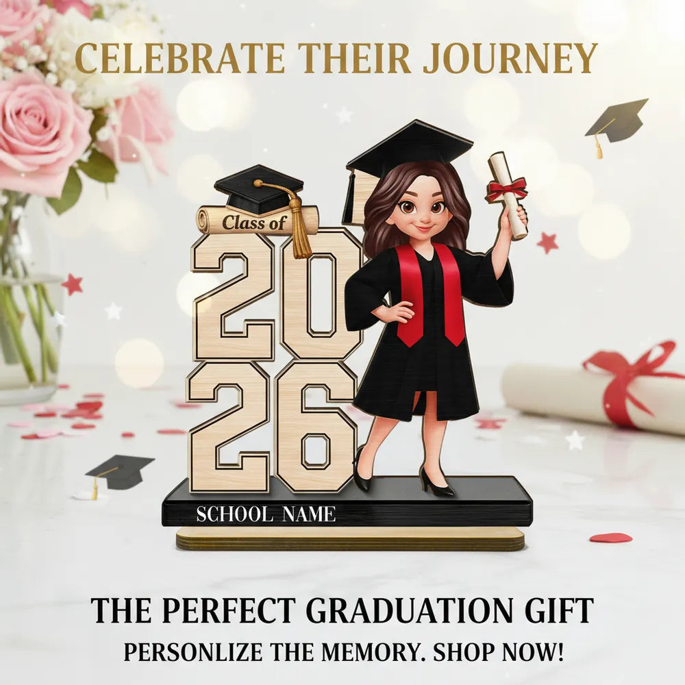 Personalized Graduation Plaque for Class of 2026 - Custom School and Name Plaque MagicInPrints