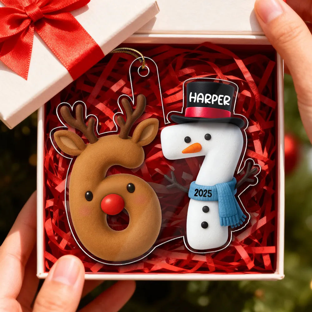 Personalized Christmas Ornament for Kids - Festive Holiday Decoration 2025 Ornament MagicInPrints